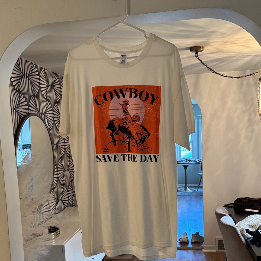 Cowboy Graphic T-Shirt - Cream